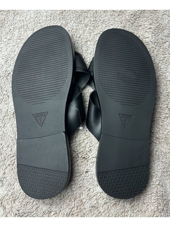 Guess Mens Size 13 Sandals Slides Slip On Shoes Black New